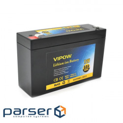 Аккумуляторная батарея литиевая Vipow 12 V 8A с элементами Li-ion 18650 со встроенной ВМ (VP-1280LI