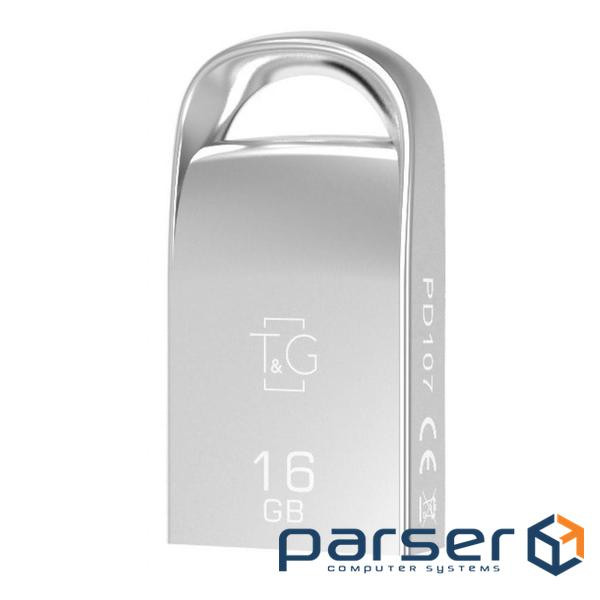 Флеш-накопичувач USB 16GB T&G 107 Metal Series Silver (TG107-16G)