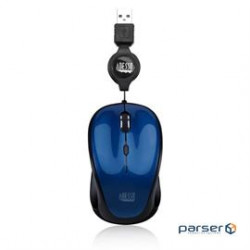 Adesso Mouse iMouse S8L USB Illuminated Mini Mouse Blue with Retractable USB Cable Retail