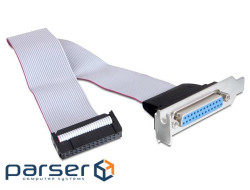 Планка корпусна LPT DB25-PinHeader (планка),0.22m 25pin LowProfile Parallel,сірий (70.08.4476-1)