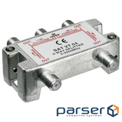 Перехідник антенний RF:F 1x4 F/F (Splitter),SAT 5-2450MHz Digital (75.06.7003-10) RF:F 1x4 F/F (Splitter),SAT 5-2450MHz Digital (75.06.7003-10)