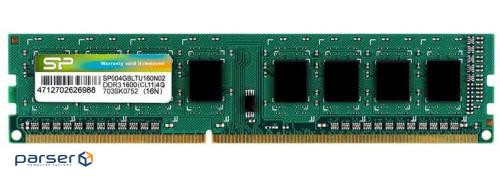 Оперативна пам'ять DDR3 Silicon Power Original 4 GB (512Mx8 SR) (SP004GLLTU160N02)
