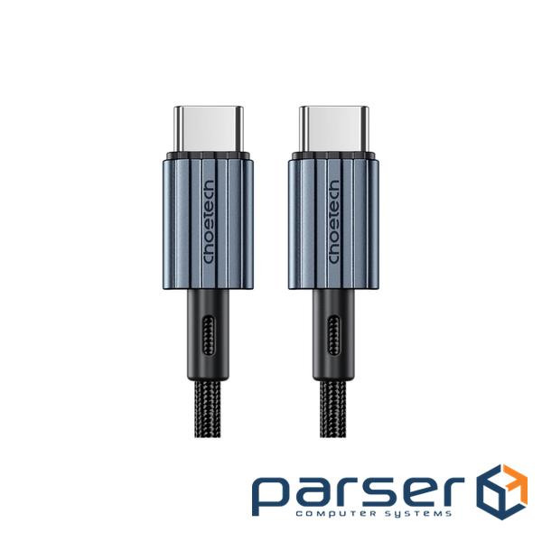 Дата кабель USB-C to USB-C 2.0m PD60W black Choetech (6932112105035)