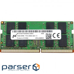 Модуль пам'яті MICRON SO-DIMM DDR4 2666MHz 16GB (MTA16ATF2G64HZ-2G6E1)