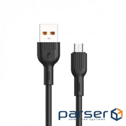 Cable SkyDolphin S03V USB - microUSB 1m , Black (USB-000420)