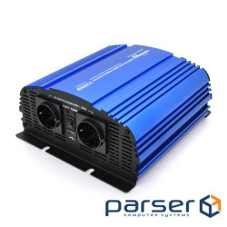 Інвертор напруги Tommatech MS-1500, 12V / 220V, 1500W з апроксимованою синусоїдою, 2Shuko, USB, клем 