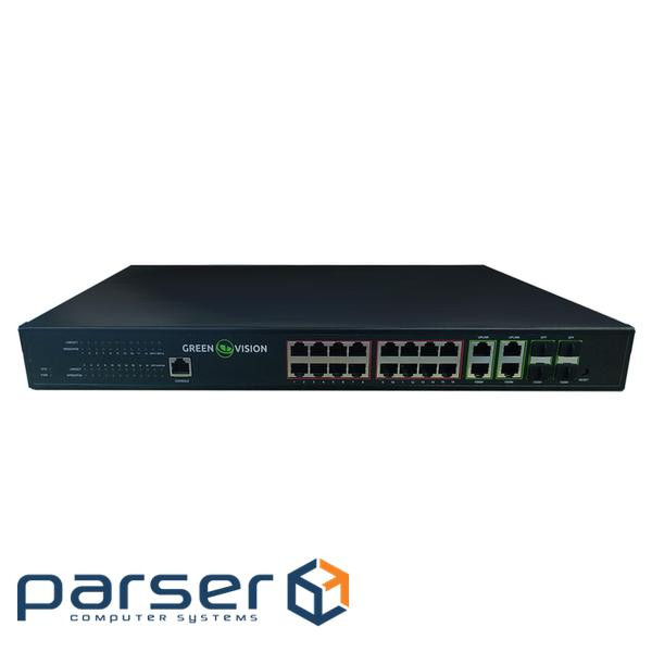 Коммутатор сетевой POE GV-020-AI-16G+4G+4SFP