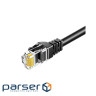 Патч-корд 10м UTP cat 6 RJ45 TopSpeed Ethernet Flat Cable Black Essager (EXCWXB-JSF01)
