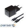 Зарядний пристрій Baseus Palm Fast Charger 1C 20W + Cable 1.0m Type-C 60W black (P10111602113-01)