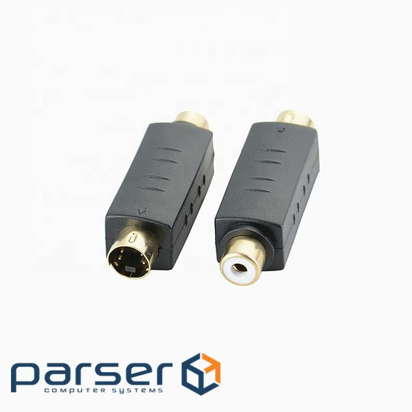 Перехідник відео SVideo 4p-RCA M/F,ielded Gold,чорний (62.09.8233-1) (62.09.8233-1)