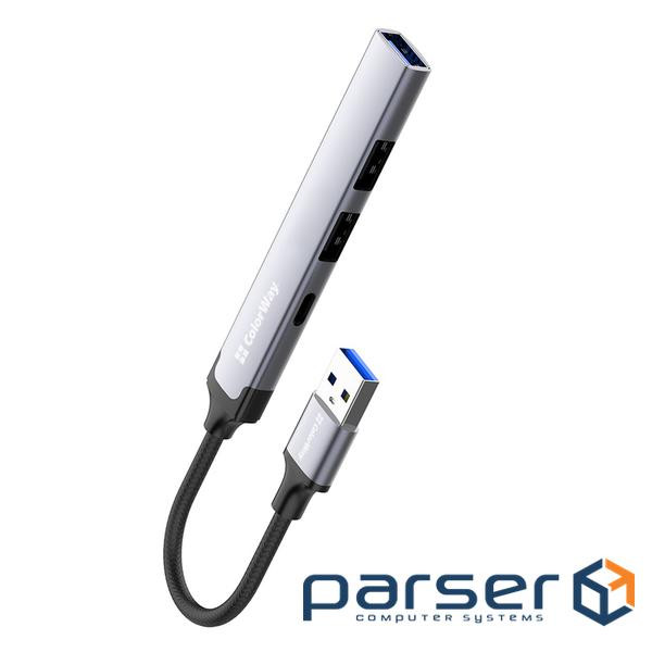 Концентратор СolorWay USB-A 4-в-1 USB2.0х 3/USB3.0 (CW-HUB05)