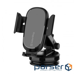 Універсальний автодержатель ColorWay Dashboard Car Wireless Charger 15W Black (CW-CHAW037Q-BK)