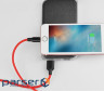 Дата кабель USB 2.0 AM to Lightning 1.0m 2A silicone X21 black+red HOCO (6957531071372)