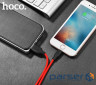 Дата кабель USB 2.0 AM to Lightning 1.0m 2A silicone X21 black+red HOCO (6957531071372)