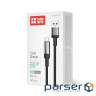Дата кабель USB 2.0 AM to USB-C 2.0m 6A braided wire black ColorWay (CW-CBUC097-BK)