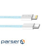 Дата кабель USB-C to Lightning 1.0m 27W blue ColorWay (CW-CBPDCL061-BL)
