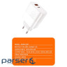 Зарядний пристрій WUW C209 1xUSB-C PD45W + 1xUSB QC3.0 18W White (WUW-C209)