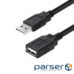 Дата кабель USB 2.0 AM/AF 1.8m black ColorWay (CW-CBUF076-BK)