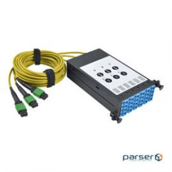 40/100Gb Fiber Breakout Cassette with Built-In MTP Cables, 40Gb to 4 x 10Gb, 100Gb (N482-3M8L12S-B)