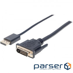 Cable MANHATTAN DisplayPort - DVI 3m Black (152136)