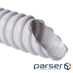 Труба гофрована армована спіраллю, самозагасаюча, 320 N/5см / 5 см, внутр. D25мм, ПВХ, св (SF25_K30)