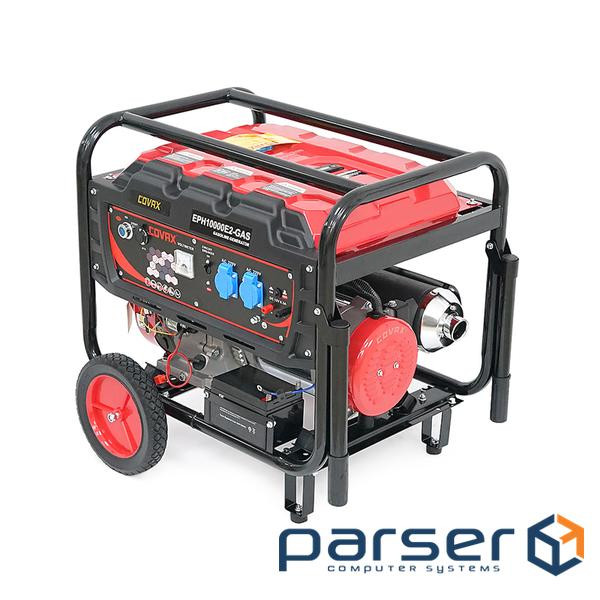 Генератор бензиновий COVAX EPH10000E2-GAS, 7.0kW, бензин / газ, однофазний 220V, 50Hz, DC12V, 18HP,