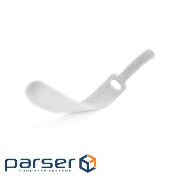 Стяжки на липучці 12*110мм, білі, ціна за штуку (07173) (07173)