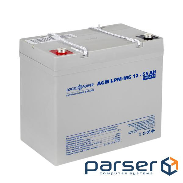 Акумуляторна батарея LogicPower 12V 55AH (LPM-MG 12 - 55 AH) AGM мультигель (3873)