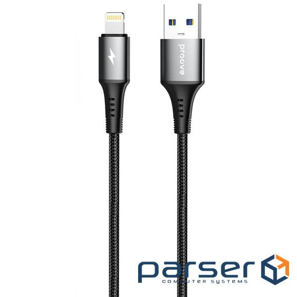 Кабель Proove WireX USB to Lightning 2.4A (1m) black (CCWX12001201)