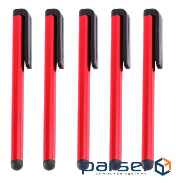 Стилус для ємнісних екранів, червоний (комплект 5 шт.) (S0541x5) CHINA