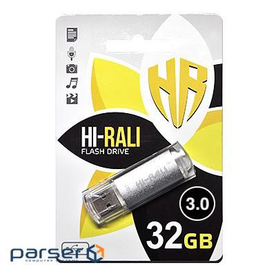Флеш-накопитель Hi-Rali USB3.0 32GB Rocket Series Silver (HI-32GB3VCSL)