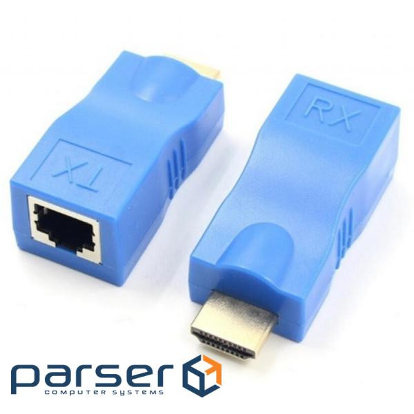 Перехідник HDMI до кабелю RJ45 (Patch Cord) 30m Extradigital (KBH1754)