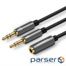 Спліттер UGREEN mini-jack 3.5мм - 2 x mini-jack 3.5мм 0.2м Black (20899)
