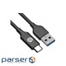 Дата кабель USB 3.0 AM to USB-C 1.0m 3A braided HP (HP_DHC-TC102-1M)