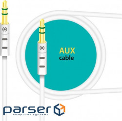 Audio cable Piko CB-AW11 3.5 mm - 3.5 mm (M/M), 1 m , White (1283126489167)