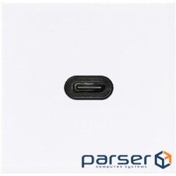 Розетка К45 45х45 мм 1хUSB-C 3.0 "мама-мама", білий (K128E/9)