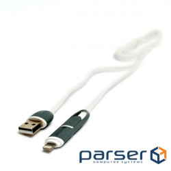 Date cable USB 2.0 AM to Lightning + Micro 5P 1.0m PowerPlant (KD00AS1292)