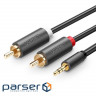 Кабель UGREEN mini-jack 3.5мм - 2RCA 1.5м Black (10511)
