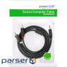 Кабель UGREEN mini-jack 3.5мм - 2RCA 1.5м Black (10511)
