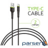 Дата кабель USB 2.0 AM to USB-C 2.0m CBFLEXT2 Black Intaleo (1283126521423)