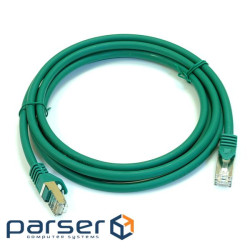 Патч-корд S/FTP, 3 м, кат. 6А, зелений, LW (PC005-C6A-300-GN)