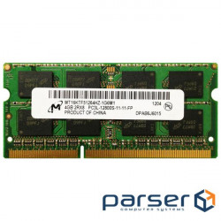 Memory Micron 4 GB DDR3L SO-DIMM 1600 MHz (MT16KTF51264HZ-1G6M1)