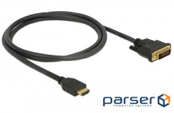 Кабель монітора-адаптер HDMI-DVI M/M 1.0m,24+1 D=7.3mm Gold 2560x1600@60Hz,чорний (70.08.5652-1) (70.08.5652-1)