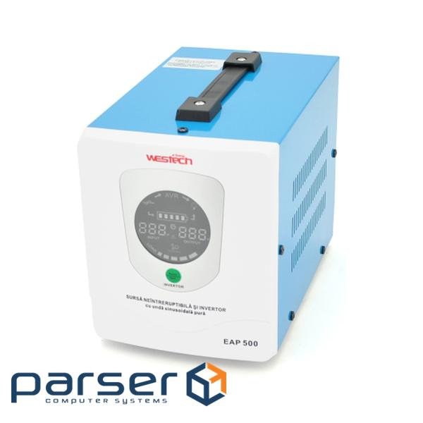 ДБЖ з правильною синусоїдою Westech EAP Energy-800VA / 500W 12V, однофазн (WS-EAP-500(800VA) Energy)