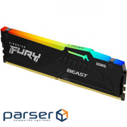 Модуль пам'яті KINGSTON FURY Beast RGB DDR5 5200MHz 16GB (KF552C36BBEA-16)