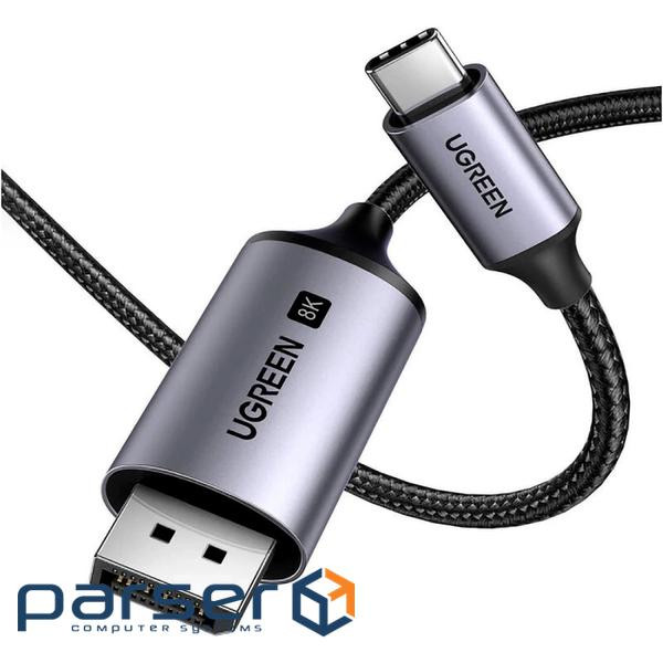 Кабель мультимедійний USB-C to DisplayPort M 1.0m 8K CM556 black Ugreen (25157)