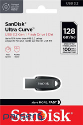 Flash-card SanDisk 64GB USB 3.2 Ultra Curve Black (SDCZ550-064G-G46)