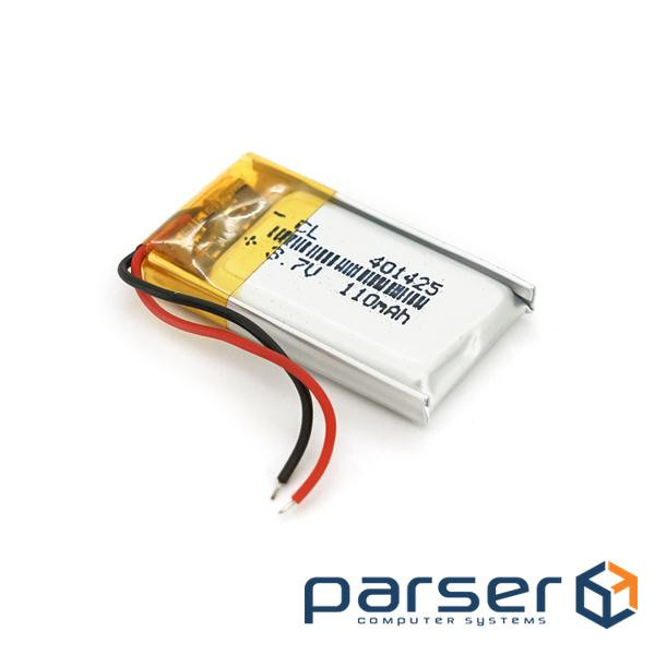 Літій-полімерний акумулятор 4*14*25mm (Li-ion 3.7В 110мА&middot,год) (401425) ) (401425)