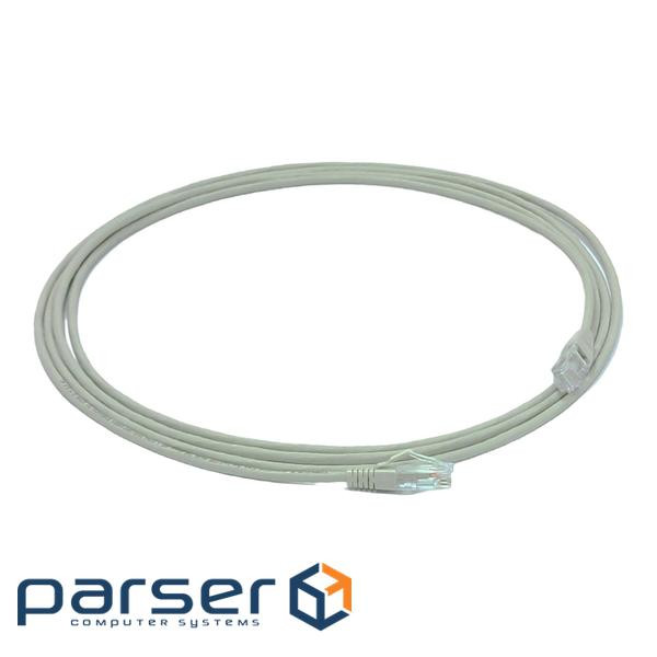Патч-корд кат. 5е, 26AWG, RJ45-RJ45, сірий, 3.0 м, U/UTP, LSZH, Corning (CCADGE-B1002-A030-C0) , U/UTP, LSZH, Corning (CCADGE-B1002-A030-C0)