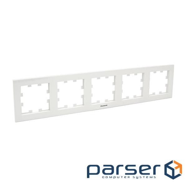 Рамка Panasonic Karre Plus 55 чотиримісна, горизонтальна, біла (WDTF08052WH-UA1)